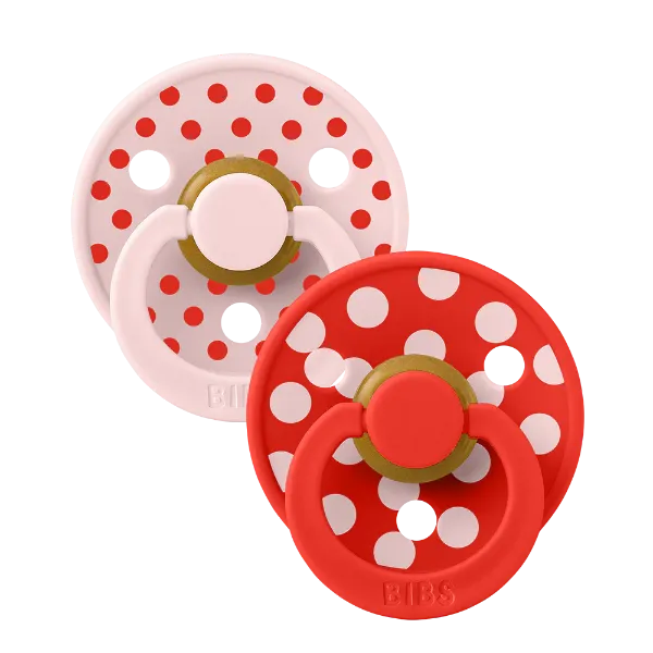 Εικόνα της ΠΙΠΙΛΕΣ BIBS STUDIO COLOUR POLKA LATEX BLOSSOM/CANDY APPLE