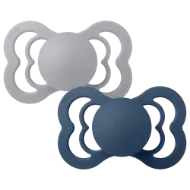 Εικόνα της ΠΙΠΙΛΕΣ BIBS SUPREME SILICONE CLOUD/STEEL BLUE