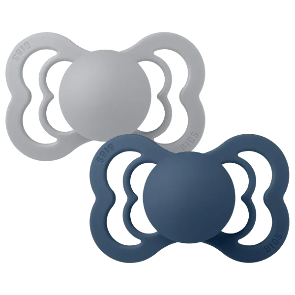 Εικόνα της ΠΙΠΙΛΕΣ BIBS SUPREME SILICONE CLOUD/STEEL BLUE