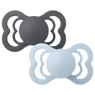 Εικόνα της ΠΙΠΙΛΕΣ BIBS SUPREME SILICONE IRON/BABY BLUE