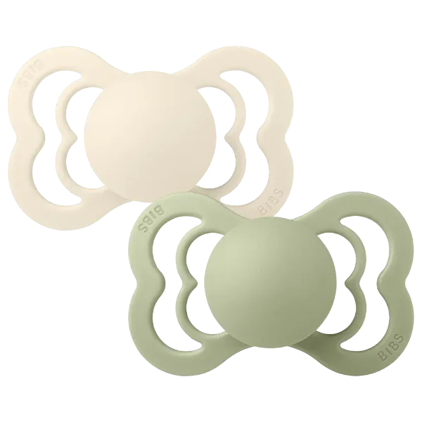 Εικόνα της ΠΙΠΙΛΕΣ BIBS SUPREME SILICONE IVORY/SAGE