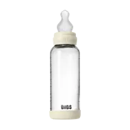 Εικόνα της ΜΠΙΜΠΕΡΟ BIBS ΓΥΑΛΙΝΟ ΣΤΡΟΓΓΥΛΗ ΘΗΛΗ SILICONE 240ML ΜΕΣΑΙΑΣ ΡΟΗΣ IVORY