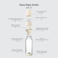 Εικόνα της ΜΠΙΜΠΕΡΟ BIBS ΓΥΑΛΙΝΟ ΣΤΡΟΓΓΥΛΗ ΘΗΛΗ SILICONE 240ML ΜΕΣΑΙΑΣ ΡΟΗΣ IVORY