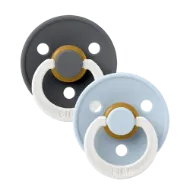 Εικόνα της ΠΙΠΙΛΕΣ BIBS COLOUR LATEX GLOW IRON/BABY BLUE