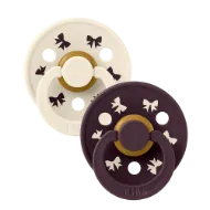 Εικόνα της ΠΙΠΙΛΕΣ BIBS COLOUR HOLIDAY BOW LATEX IVORY/PLUM