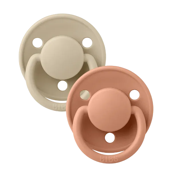 Εικόνα της ΠΙΠΙΛΕΣ BIBS DE LUX SILICONE ONESIZE VANILLA/PEACH