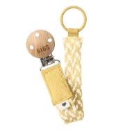 Εικόνα της ΚΛΙΠ ΠΙΠΙΛΑΣ BIBS BRAIDED PALE BUTTER/IVORY