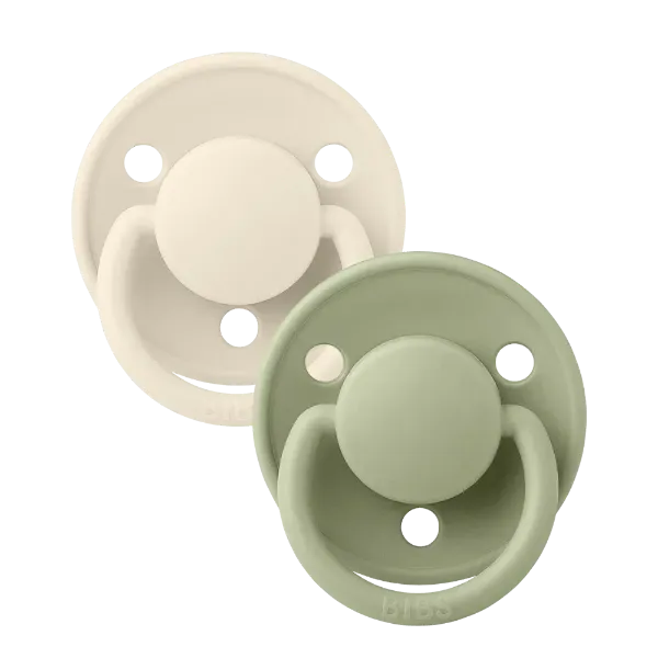 Εικόνα της ΠΙΠΙΛΕΣ BIBS DE LUX SILICONE ONESIZE IVORY/SAGE