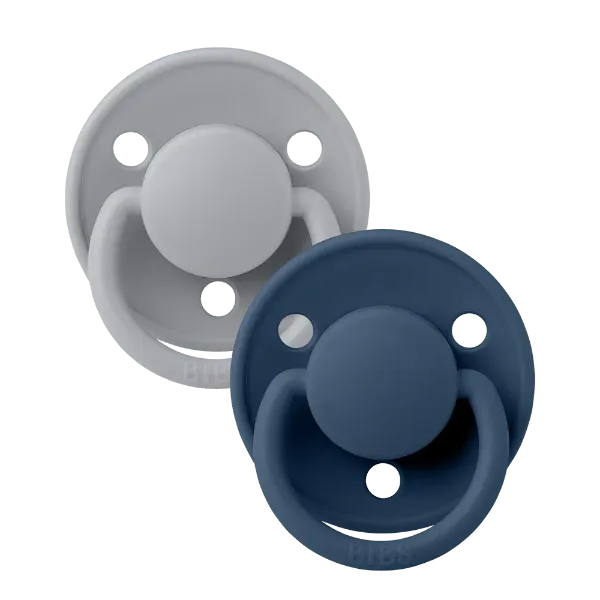 Εικόνα της ΠΙΠΙΛΕΣ BIBS DE LUXE SILICONE ONESIZE CLOUD/STEEL BLUE
