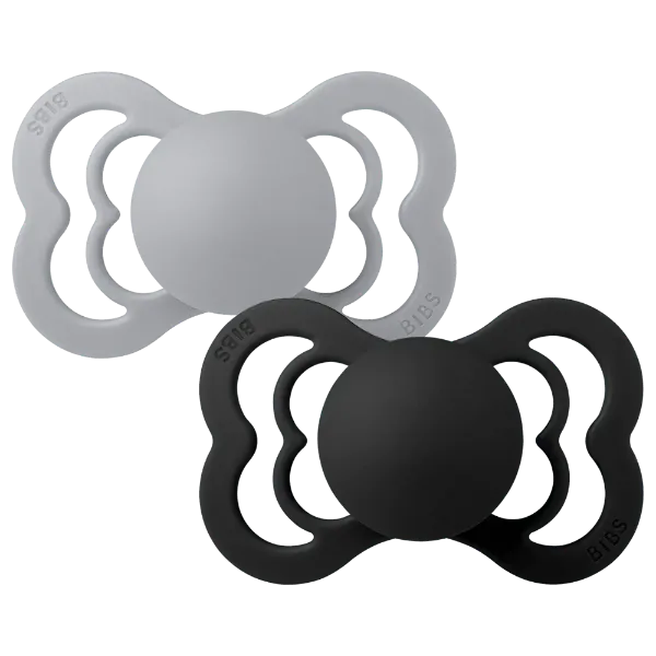 Εικόνα της ΠΙΠΙΛΕΣ BIBS SUPREME SILICONE CLOUD/BLACK SIZE 2