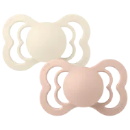 Εικόνα της ΠΙΠΙΛΕΣ BIBS SUPREME SILICONE IVORY/BLUSH SIZE 2