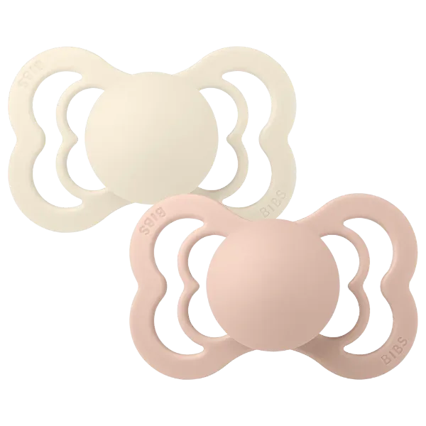 Εικόνα της ΠΙΠΙΛΕΣ BIBS SUPREME SILICONE IVORY/BLUSH SIZE 2