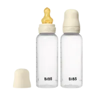 Εικόνα της ΣΕΤ ΠΛΑΣΤΙΚΑ ΜΠΙΜΠΕΡΟ BIBS ROUNDLATEX 270ML ΜΕΣΑΙΑΣ ΡΟΗΣ IVORY