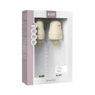 Εικόνα της ΣΕΤ ΠΛΑΣΤΙΚΑ ΜΠΙΜΠΕΡΟ BIBS ROUNDLATEX 270ML ΜΕΣΑΙΑΣ ΡΟΗΣ IVORY