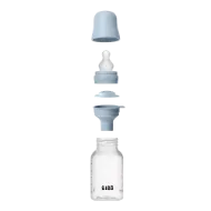 Εικόνα της ΜΠΙΜΠΕΡΟ BIBS ΠΛΑΣΤΙΚΟ ΣΤΡΟΓΓΥΛΗ ΘΗΛΗ SILICONE 150ML ΑΡΓΗΣ ΡΟΗΣ BABY BLUE