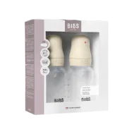 Εικόνα της ΣΕΤ ΠΛΑΣΤΙΚΑ ΜΠΙΜΠΕΡΟ BIBS ROUND SILICONE 150ML ΑΡΓΗΣ ΡΟΗΣ IVORY