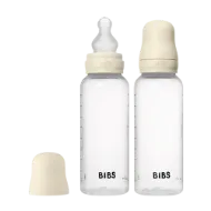 Εικόνα της ΣΕΤ ΠΛΑΣΤΙΚΑ ΜΠΙΜΠΕΡΟ BIBS ROUND SILICONE 270ML ΜΕΣΑΙΑΣ ΡΟΗΣ IVORY