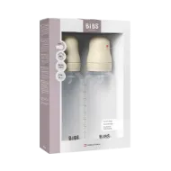 Εικόνα της ΣΕΤ ΠΛΑΣΤΙΚΑ ΜΠΙΜΠΕΡΟ BIBS ROUND SILICONE 270ML ΜΕΣΑΙΑΣ ΡΟΗΣ IVORY