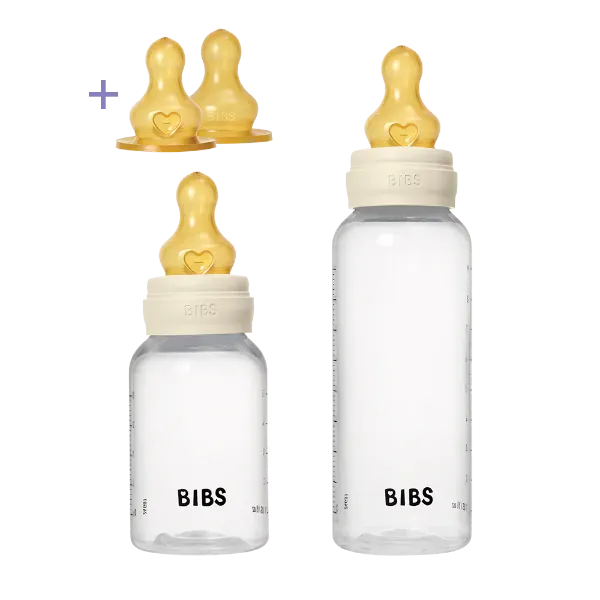 Εικόνα της ΜΠΙΜΠΕΡΟ BIBS 2ΤΕΜ ΠΛΑΣΤΙΚΟ GROW AND FLOW ROUND LATEX 150ML/270ML IVORY