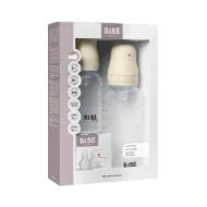 Εικόνα της ΜΠΙΜΠΕΡΟ BIBS 2ΤΕΜ ΠΛΑΣΤΙΚΟ GROW AND FLOW ROUND SILICONE 150ML/270ML IVORY