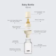 Εικόνα της ΜΠΙΜΠΕΡΟ BIBS ΠΛΑΣΤΙΚΟ ΣΤΡΟΓΓΥΛΗ ΘΗΛΗ LATEX 150ML ΑΡΓΗΣ ΡΟΗΣ IVORY