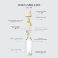 Εικόνα της ΜΠΙΜΠΕΡΟ BIBS ΓΥΑΛΙΝΟ BOHEME ΣΤΡΟΓΓΥΛΗ ΘΗΛΗ LATEX 240ML ΜΕΣΑΙΑΣ ΡΟΗΣ IVORY