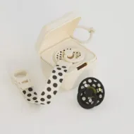 Εικόνα της ΚΛΙΠ ΠΙΠΙΛΑΣ BIBS LOOP POLKA IVORY BLACK