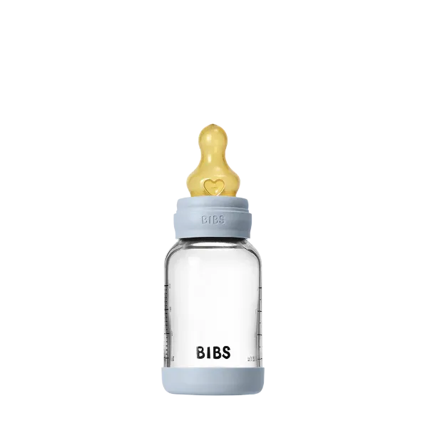 Εικόνα της ΜΠΙΜΠΕΡΟ BIBS ΓΥΑΛΙΝΟ ΣΤΡΟΓΓΥΛΗ ΘΗΛΗ LATEX 120ML ΑΡΓΗΣ ΡΟΗΣ BABY BLUE