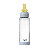 Εικόνα της ΜΠΙΜΠΕΡΟ BIBS ΓΥΑΛΙΝΟ ΣΤΡΟΓΓΥΛΗ ΘΗΛΗ LATEX 240ML ΜΕΣΑΙΑΣ ΡΟΗΣ BABY BLUE
