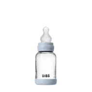 Εικόνα της ΜΠΙΜΠΕΡΟ BIBS ΓΥΑΛΙΝΟ ΣΤΡΟΓΓΥΛΗ ΘΗΛΗ SILICONE 120ML ΑΡΓΗΣ ΡΟΗΣ BABY BLUE