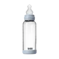 Εικόνα της ΜΠΙΜΠΕΡΟ BIBS ΓΥΑΛΙΝΟ ΣΤΡΟΓΓΥΛΗ ΘΗΛΗ SILICONE 240ML ΜΕΣΑΙΑΣ ΡΟΗΣ BABY BLUE