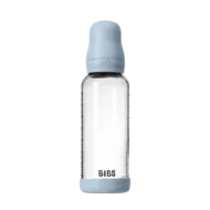 Εικόνα της ΜΠΙΜΠΕΡΟ BIBS ΓΥΑΛΙΝΟ ΣΤΡΟΓΓΥΛΗ ΘΗΛΗ SILICONE 240ML ΜΕΣΑΙΑΣ ΡΟΗΣ BABY BLUE