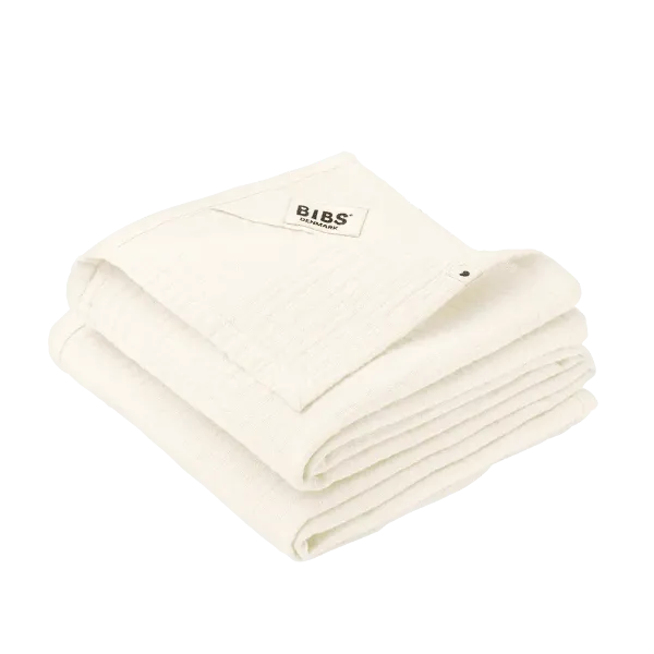 Εικόνα της ΣΕΤ ΠΑΝΕΣ BIBS 2 ΤΕΜ. MUSLIN 70X70 ΕΚ. CLOTH IVORY