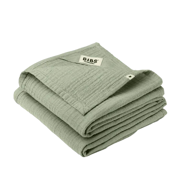Εικόνα της ΣΕΤ ΠΑΝΕΣ BIBS 2 ΤΕΜ. MUSLIN 70X70 ΕΚ. SAGE