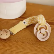 Εικόνα της ΚΛΙΠ ΠΙΠΙΛΑΣ BIBS BRAIDED PALE BUTTER/IVORY