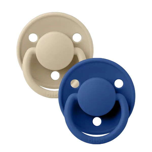 Εικόνα της ΠΙΠΙΛΕΣ BIBS DE LUX SILICONE ONESIZE VANILLA/CORNFLOWER