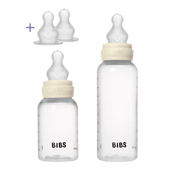 Εικόνα της ΜΠΙΜΠΕΡΟ BIBS 2ΤΕΜ ΠΛΑΣΤΙΚΟ GROW AND FLOW ROUND SILICONE 150ML/270ML IVORY